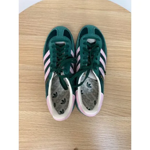 Adidas NWB Size 9.5 Handball Spezial Collegiate Green & Pink Velvet Kelly Dark - Picture 7 of 11